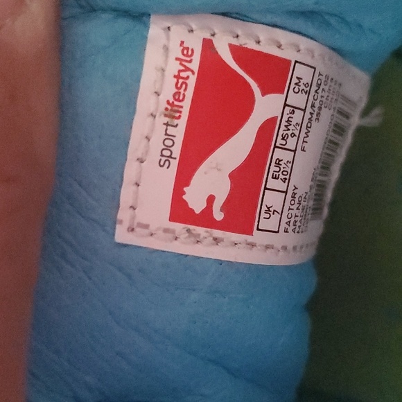 Puma X Solange Suede Classic Lines Sulphur Spring/Blue Atoll Sneakers 35801702 S - Picture 4 of 6